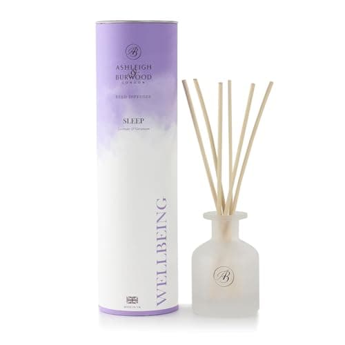 Image of Ashleigh & Burwood Wellbeing Sleep Reed Diffuser 120ml – Lavender & Geranium with Patchouli Essential Oils – Long-Lasting Home Fragrance (Up to 10 Weeks)