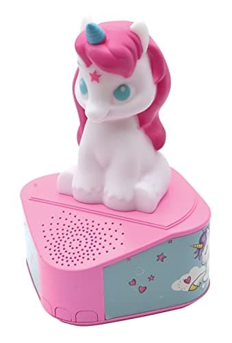Image of LEXIBOOK, Unicorn, Speaker with luminous figurine, 5.0 Bluetooth, USB/USB Type C port, Pink/white, BTD80UNI