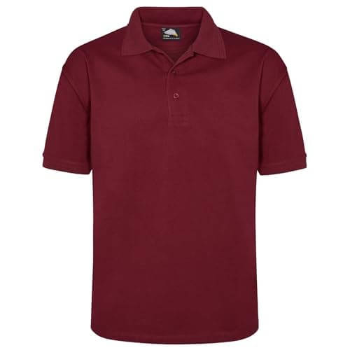 Image of ORN Polo Shirt for Men Adult, Heavyweight Polo T-Shirt for Work & Casual Wear, Hard-Wearing Premium Quality Mens Workwear Poloshirt, 1150-Burgundy,2XL
