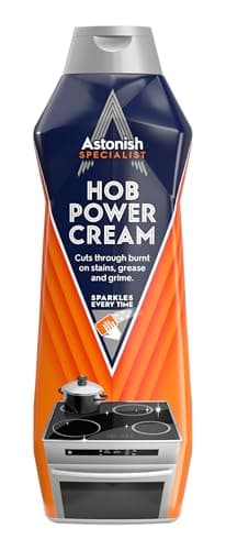 Image of Astonish Specialist Hob Cream Cleaner, for Tough Burnt on Stains, Protective Coat, Zesty Lemon Scent, 500ml