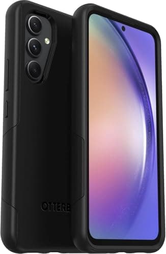 Image of OtterBox Samsung Galaxy A54 5G Commuter Series Lite Case - BLACK, slim & tough, pocket-friendly, with open access to ports and speakers (no port covers),