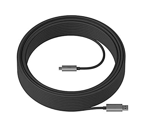 Image of Logitech (10m) Extended-Length SuperSpeed USB 3.1Gen 2 10Gbps Cable (Graphite)