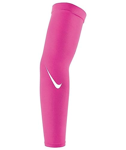 Image of Nike Pro Dri-Fit Sleeves 4.0, Pink | White, LG | XL
