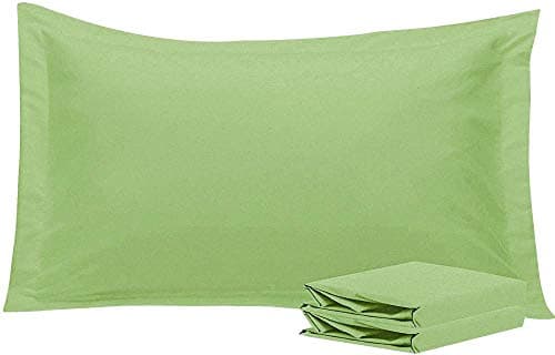 Image of Microfiber Oxford Pillowcases 2 Pack Soft and Cozy Anti Wrinkle Resistant Queen Oxford Pillow Cases-Sage Green_Standard/Queen (50x75 cm)