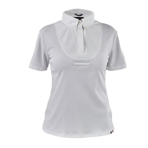 Image of Shires Aubrion Young Riders Short Sleeve Tie Shirt - White 9-10 Years