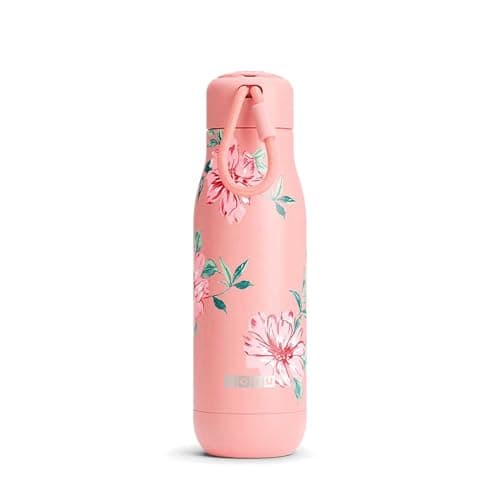 Image of Zoku Stainless Steel Pattern Bottle 0.5L Rose Petal Pink