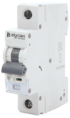 Image of Click Elucian MCB B Type 6A 10A 16A 20A 25A 32A 40A 50A 63A Circuit Breaker (6 Amp)