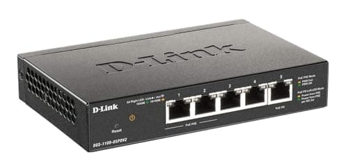Image of D-Link DGS-1100-05PDV2 - 5-Port Gigabit Smart Managed Switch with VLAN support, layer 2 features, QoS, 802.3az EEE, Fanless