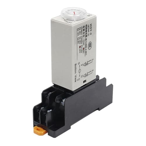 Image of Time Relays Power on Delay Rotary Knob 0-10 Seconds Timers with Base Socket Power on Time Relays Enduring with Base Socket