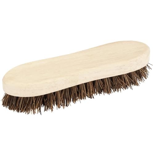 Image of Draper 200mm Stiff Basine Scrubbing Brush | Wood Grip Cleaning Tool | 8" Multifunctional Scrubber | Outdoor and Indoor Hard Brush | 43781