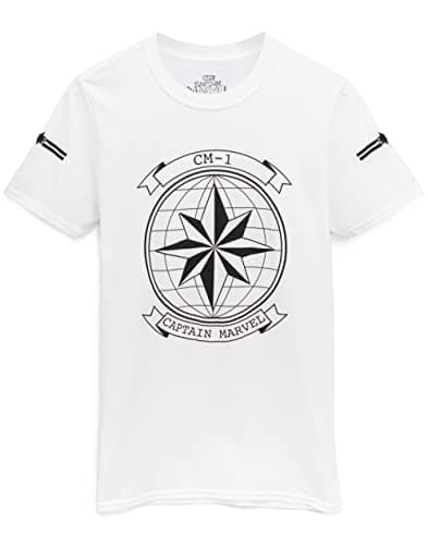 Image of Marvel Captain Star Insignia and Globe Women's White T-Shirt