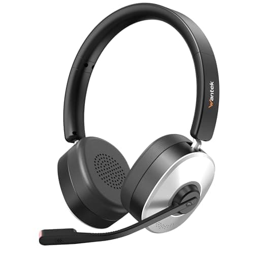 Image of Wantek Wireless Headset,Bluetooth Headset with Noise Cancelling Microphone,Computer Headphones with Mute Button,50H Battery for PC & Laptop,Home Office,Zoom,Teams,Call Centre
