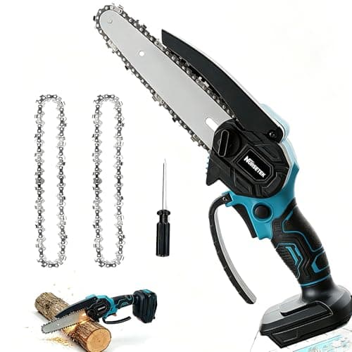 Image of NURSETEK 6 inch Brushless Cordless Mini Chainsaw, for Makita 18V LXT Battery, 950W Chainsaw with Safety Lock for Tree Trimming, Wood Cutting, Garden DIY