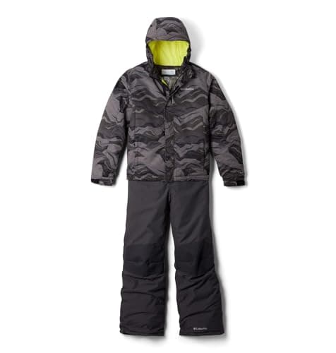 Image of Columbia Unisex Kids Buga Set, Snowsuit Ski Jacket and Pants Set, Black Tectonic, Size M