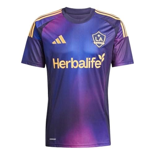 Image of adidas LA Galaxy Mens Away Football Shirt Soccer Jersey 2025-2026 XL, Purple