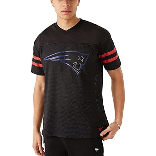 Image of New Era Mesh Jersey Oversized Shirt - New England Patriots - M Black