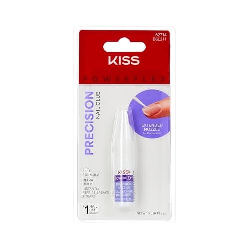 Image of KISS Powerflex Precision Nail Glue, Flex Formula for Ultra Hold of False Nails, Instantly Repairs Breaks and Tears