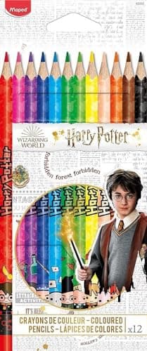 Image of Maped - Harry Potter Coloured Pencils - Ideal Back to School Supplies - 12 Colouring Pencils