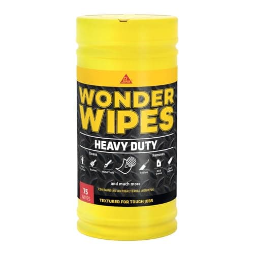 Image of Sika Wonder Wipes Textured Heavy Duty Cleaning Wipes for the Building Trade | Specially Formulated to Clean Hands, Tools and Surfaces - 75 Wipes