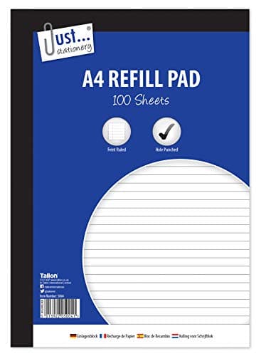 Image of Just stationery 100 Sheet A4 Refill Pad, White