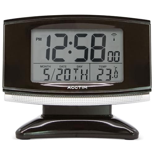 Image of Acctim 71207 Acura Smartlite® Radio Controlled Alarm Clock, Black
