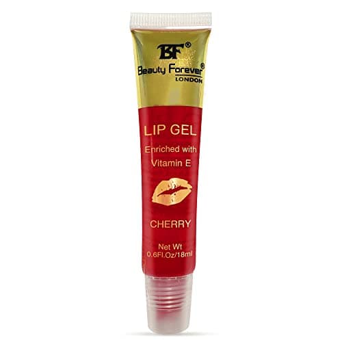 Image of Beauty Forever Clear Moisturizing Lip Gel Tube, Enriched with Vitamin E, Lightweight, Plain & Glitter Finish, Shimmer Infused, Available in 11 Flavours, 18ml (Cherry)