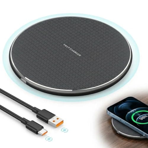 Image of 35W Fast Wireless Charger Pad for iPhone 16 15 14 13 12 Pro Max Wireless Charging Pad for Samsung Galaxy S25 S24 S23 Ultra Qi Wireless Phone Charger Station Case Friendly Friendly LED USB-C Cable