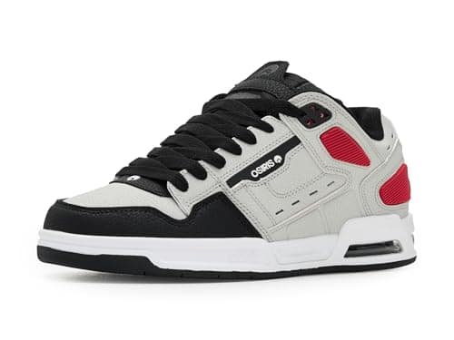 Image of Osiris Men's Peril Skate Shoe, Grey/Black/Red, 9