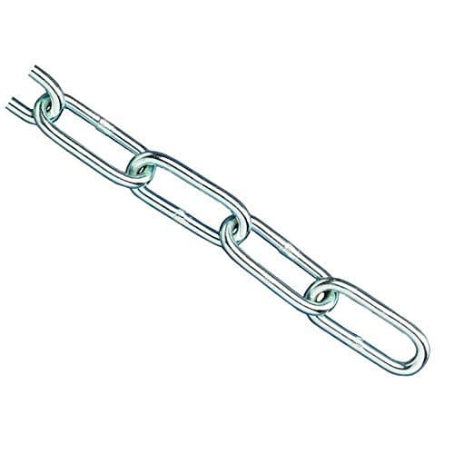 Image of Faithfull FAICHCUT25Z Zinc Plated Steel Chain 2.5 mm Link Dia. x 2.5 m (8ft 2 Inch) Length 50 kg Load Limit, silver