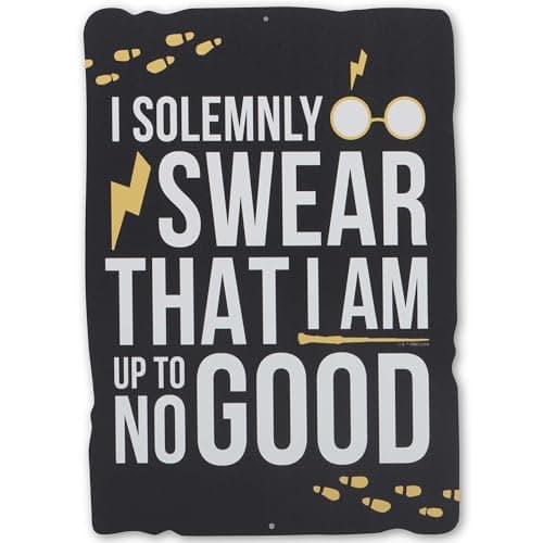 Image of Harry Potter I Solemnly Swear Metal Sign - Vintage Harry Potter Wall Decor for Bedroom or Movie Room