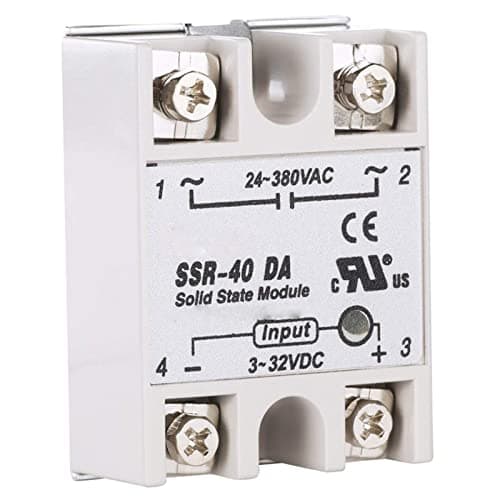 Image of XTVTX SSR-40DA Solid State Relay Single Phase Semi-Conductor Relay Input 3-32V DC Output 24-380V AC
