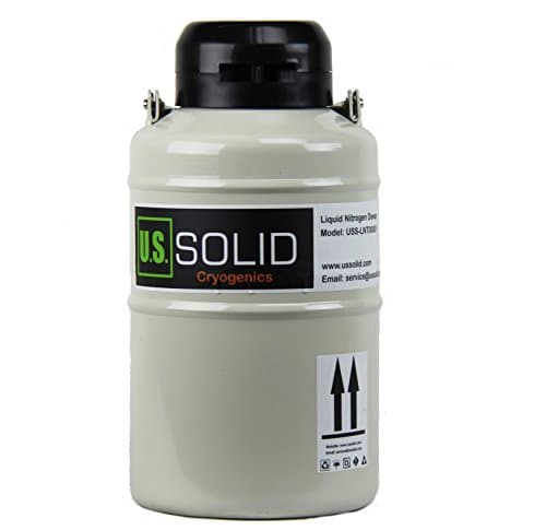 Image of U.S.SOLID 3L Liquid Nitrogen Container LN2 Tank Cryogenic Dewar Semen Flask with Straps 6 Canisters Carry Bag