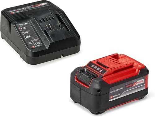 Image of Einhell 18V 5.2 Ah Lithium-Ion Battery and Charger Set, Power X-Change Battery Starter Kit, 100 Minute Charging Time, Universally Compatible With All Einhell 18V PXC Lithium-Ion Rechargeable Batteries