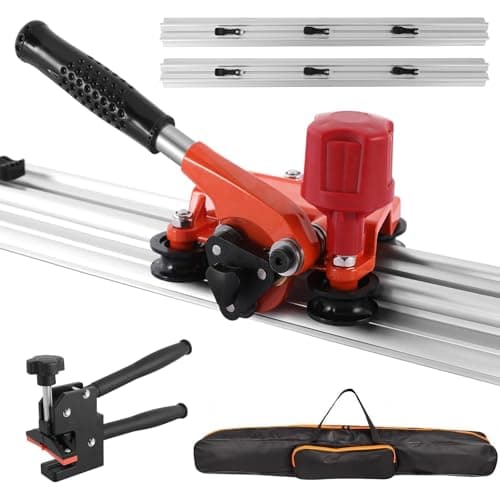 Image of Heavy-Duty Double Rail Tile Cutter with 3-Head Scoring System for Large Format Porcelain and Granite in Workshops