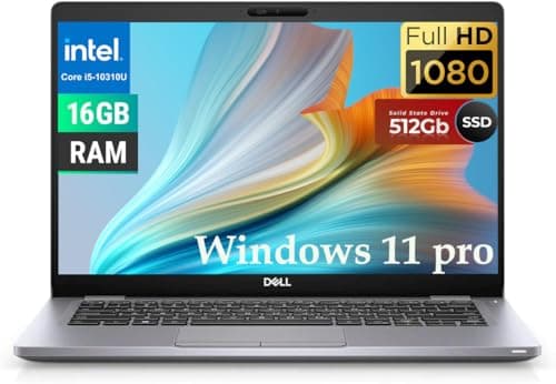 Image of Dell Latitude 5310 Business Laptop, 13.3" FHD(1920X1080), Intel Core i5-10310U 1.7GHz, 16GB DDR4 RAM, 512GB SSD, US QWERTY Keyboard, Backlit Keyboard, Windows11 Pro (Renewed)