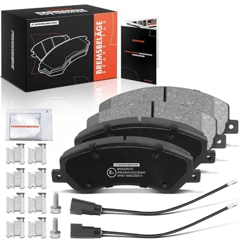 Image of Frankberg Brake Pad Set incl. 4x Pads Front Compatible with Transit Bus FB FC FD FS FZ Transit Tourneo Transit Box FA Replace# 6C112K021AE,ME6C1J2K021AB