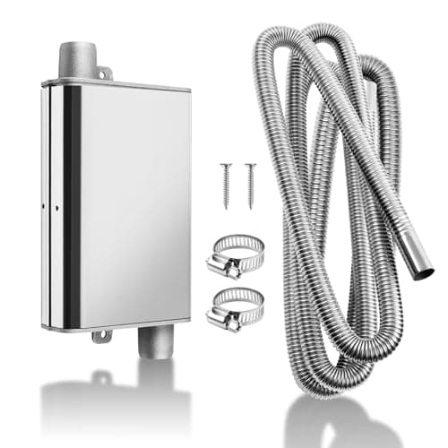 Image of MaxEarn Upgraded Muffler with 300cm Exhaust Hose for Generator, Auto Parking Auxiliary Heater Accessories, Car Stainless Steel Exhaust Pipe with 2 Clamps for Air Diesel Gas Vent Hose Heating