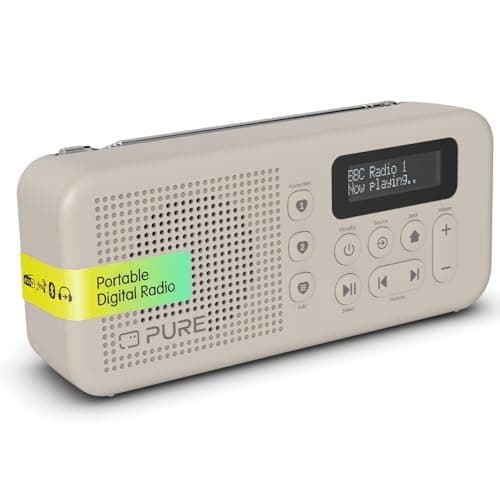 Image of Pure Elan Move Portable DAB+ & FM Digital Radio with Bluetooth 5.3, Ultra‑Compact Pocket Radio, Rechargeable Battery up to 16 Hours, Headphone Jack & LCD Display – Sand