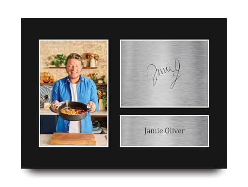 Image of HWC Trading Jamie Oliver Gifts Printed Signed Autograph Picture for Master Chef and Culinary Fans - A4