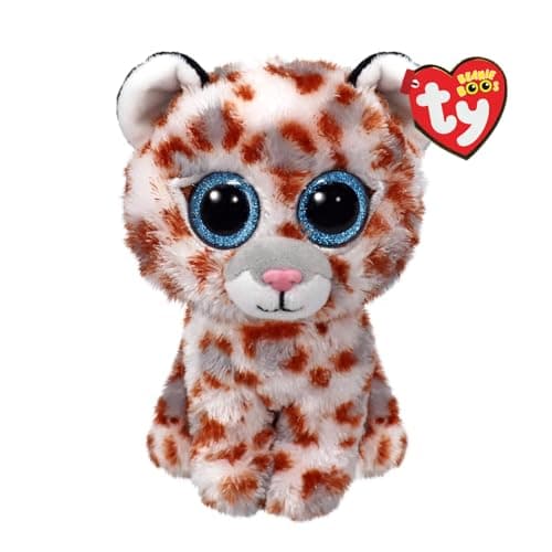 Image of Ty Beanie Boos T37363 Coco the Leopard with Big Eyes and Glitter - The Plush with Big Sparkly Eyes - 15 cm