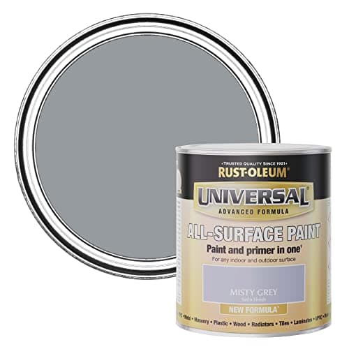 Image of Rust-Oleum Universal Paint & Primer Satin Misty Grey 750ml