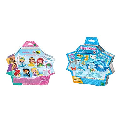 Image of Aquabeads 31606 Disney Princess Dazzle Set Playset & Ocean Life Pack