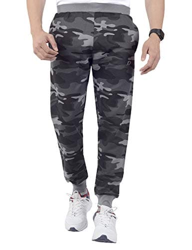 Image of DECISIVE Men's Slim Fit Tracksuit Bottoms, Camo grey, M
