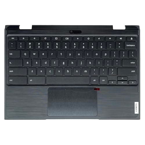 Image of LTPRPTS Replacement Laptop Upper Case Palmrest Keyboard with Webcam Touchpad Assembly Part for Lenovo Chromebook 300e 2nd Gen 81MB (FF26) 5CB0T79500 5CB1D01489 SN21B82736 Black