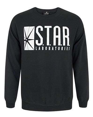 Image of DC Comics Men's The Flash STAR Labs Sweatshirt Large Navy Blue