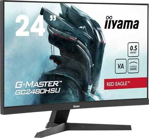 Image of iiyama G-Master GC2480HSU-B1 23.6 inch 180Hz Curved HD Pro-Gaming Display, 0.5ms (MPRT) VA LCD with FreeSync, Full HD 1920x1080, 2 x HDMI, 1 x DisplayPort