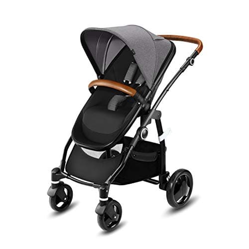 Image of Cbx Leotie Lux 51800 Pushchair with Reversible Seat and Newborn Stroller with Rain Cover and Baby Carrier Adapters, 0-15 kg Grey (Comfy Grey)