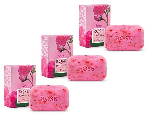 Image of Biofresh Rose of Bulgaria Rose Soap with Natural Rose Water 100g (Pack of 3)