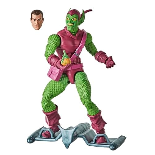 Image of Spider-Man Hasbro Marvel Legends Series 6-inch Collectible Green Goblin Action Figure Toy Retro Collection