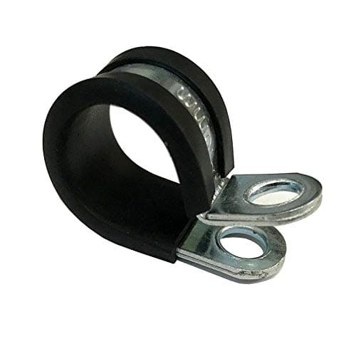 Image of 50 Pack || Rubber Lined Steel Strong P Clip Clips Hose Pipe Clamps Cable Wire (6mm)